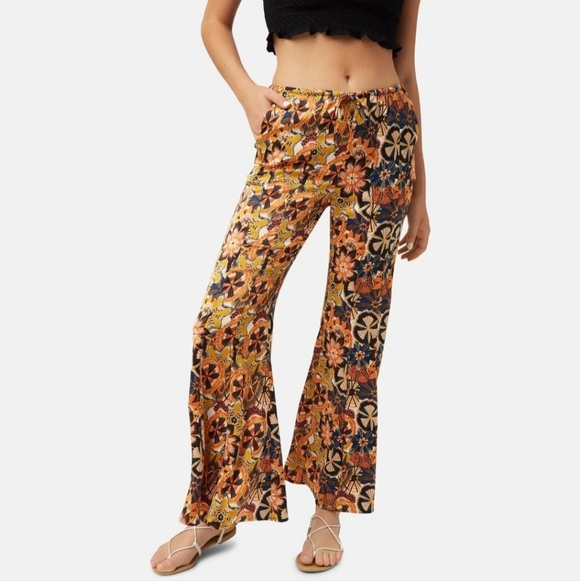 Traffic People Pants - Traffic People Stevie Flare Pant Lucid Dream Print Silly Ultra Flared Jewel Tone